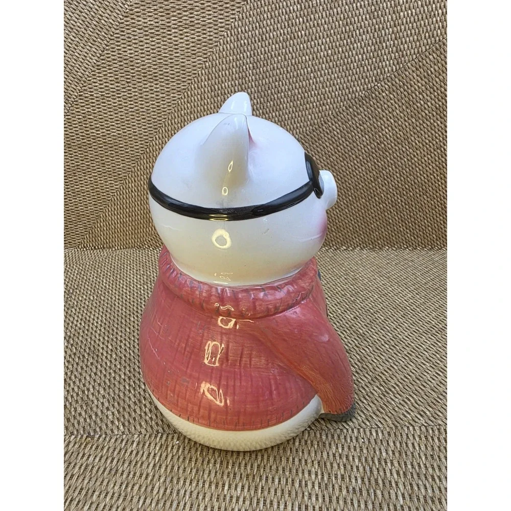 COOL PIG Ceramic Pig Bank Motorcycle Goggles Dresser Top Decor Blushing Gift‎ 8